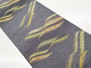 波に古典柄模様織出し袋帯